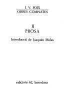 Cover of: Prosa by J. V. Foix