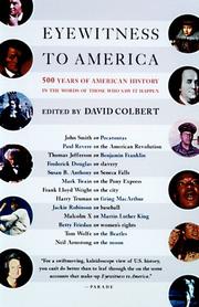 Cover of: Eyewitness to America by David Colbert