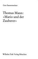 Cover of: Thomas Mann, "Mario und der Zauberer"