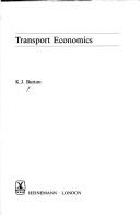 Cover of: Transport economics by Kenneth John Button