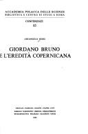 Cover of: Giordano Bruno e l'eredità copernicana