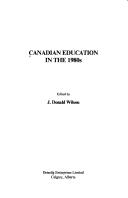 Cover of: Canadian education in the 1980s