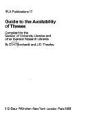 Cover of: Guide to the availability of theses