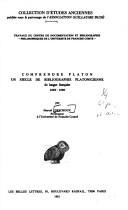 Cover of: Comprendre Platon: un siècle de bibliographie platonicienne de langue française : 1880-1980