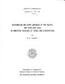 Cover of: Austronesian and other languages of the Pacific and South-East Asia: an annotated catalogue of theses and dissertations