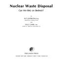 Cover of: Nuclear waste disposal: can we rely on bedrock?