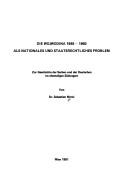 Cover of: Die Wojwodina 1848-1860 als nationales und staatsrechtliches Problem: zur Geschichte der Serben und der Deutschen im ehemaligen Südungarn