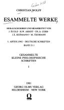 Cover of: Gesammelte kleine philosophische Schriften
