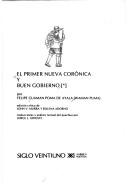Cover of: El primer nueva corónica y buen gobierno by Felipe Guamán Poma de Ayala