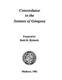 Cover of: Concordance to the sonnets of Góngora