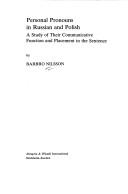 Cover of: Personal pronouns in Russian and Polish: a study of their communicative function and placement in the sentence