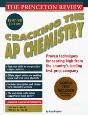 Cover of: Cracking the AP Chemistry Exam, 1997-98 (Annual) by Paul Foglino