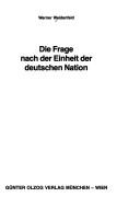 Cover of: Die Frage nach der Einheit der deutschen Nation