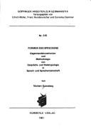 Cover of: Formen des Sprechens: Gegenstandskonstitution und Methodologie von Gesprächs- und Redetypologie in Sprach- und Sprechwissenschaft