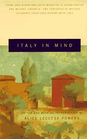 Cover of: Italy in mind: an anthology