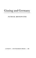 Cover of: Gissing and Germany
