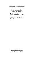 Cover of: Vorstadt-Miniaturen, gefolgt von Der Basilisk