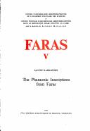 Cover of: The Pharaonic inscriptions from Faras