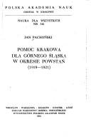 Cover of: Pomoc Krakowa dla Górnego Śląska w okresie powstań, 1919-1921