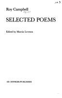 Selected poems by Roy Campbell