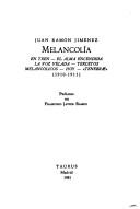 Cover of: Melancolía (1910-1911)