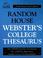 Cover of: Random House Webster's College Thesaurus (PB)