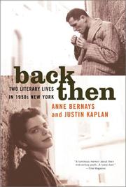 Cover of: Back Then: Two Literary Lives in 1950s New York