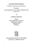 Cover of: Filipecz, Johann Bischof von Wardein: Diplomat der Könige Matthias und Wladislaw