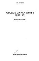Cover of: George Gavan Duffy, 1882-1951 by G. M. Golding