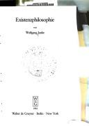 Cover of: Existenzphilosophie by Janke, Wolfgang