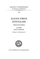 Cover of: Alexis Piron, épistolier: choix de ses lettres