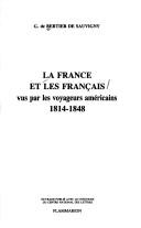 Cover of La France et les Français vus par les voyageurs américains