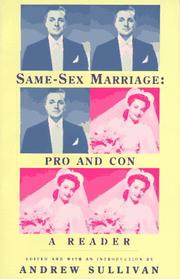 Cover of: Same-Sex Marriage: Pro and Con by Andrew Sullivan
