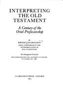 Cover of: Interpreting the Old Testament: a century of the Oriel professorship