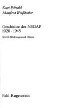 Cover of: Geschichte der NSDAP 1920-1945