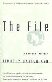 Cover of: The file | Timothy Garton Ash