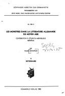 Cover of: Les monstres dans la littérature allemande du Moyen Age: contribution à l'étude du merveilleux médiéval