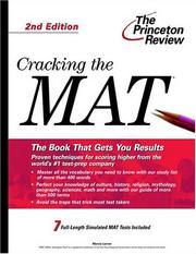 Cover of: Cracking the MAT