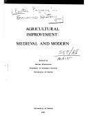 Cover of: Agricultural improvement: medieval and modern