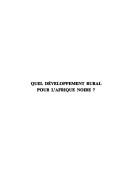 Cover of: Quel développement rural pour l'Afrique noire? by Guy Belloncle