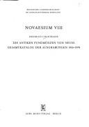 Cover of: Die antiken Fundmünzen von Neuss: Gesamtkatalog der Ausgrabungen 1955-1978