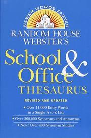 Cover of: Random House Webster's School and Office Thesaurus Revised and Updated by Random House