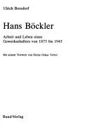 Cover of: Hans Böckler: Arbeit und Leben eines Gewerkschafters von 1875 bis 1945
