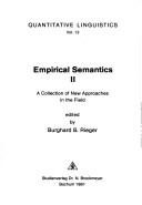 Cover of: Empirical semantics: a collection of new approaches in the field