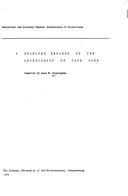 Cover of: Selected records of the archbishops of Cape Town