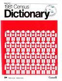 Cover of: 1981 census dictionary.