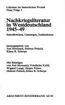 Cover of: Nachkriegsliteratur in Westdeutschland 1945-49: Schreibweisen, Gattungen, Institutionen