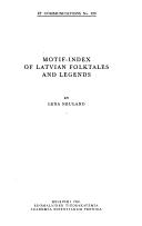 Motif-index of Latvian folktales and legends by Lena Neuland