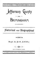 Cover of: Jefferson County and Birmingham, Alabama by John Witherspoon DuBose