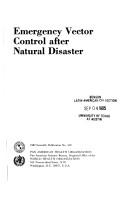 Cover of: Emergency vector control after natural disaster.